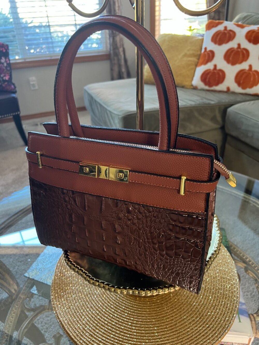 NEW RICH BROWN SATCHEL HANDBAG - Picture 8 of 8